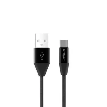 USB Type-C datu kabelis Orsen S33 2.1A 1.2 m — melns
