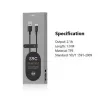 USB A uz USB-C kabelis Orsen S9C 1 m, 2.1 A, melns