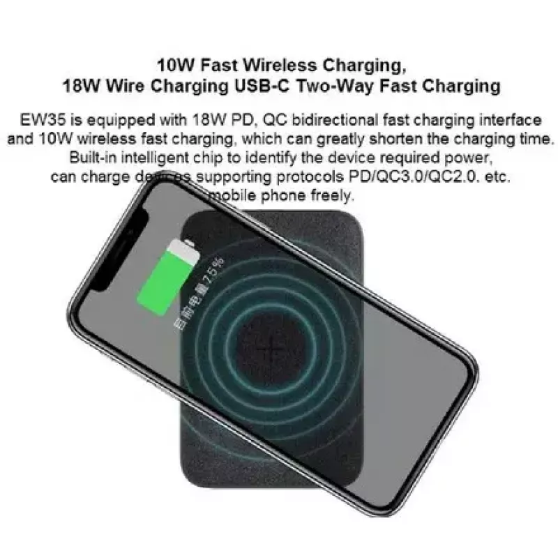 Pārnēsājams ārējais akumulators Orsen EW35 10000mAh