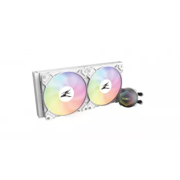 Zalman ALPHA24 balta CPU šķidruma dzesētājs 240mm radiators 2 x 10 mm ventilators ARGB sūknis divu procesoru Viss-vienā šķidruma dzesētājs 12 cm