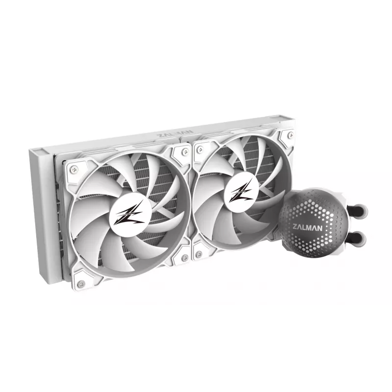 Zalman ALPHA28 balta CPU šķidruma dzesētājs 280mm radiators 2 x 140 mm ventilators ARGB sūknis divu procesoru šķidruma dzesēšanas komplekts 14 cm