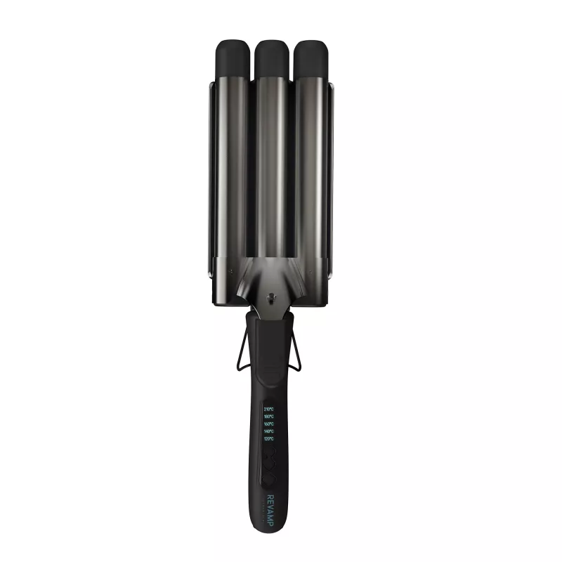 Revamp Progloss Deep Beach Waver Teksturizējošais gludeklis Silts melns 3 m