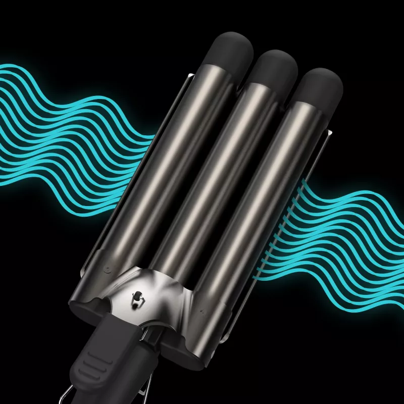 Revamp Progloss Deep Beach Waver Teksturizējošais gludeklis Silts melns 3 m