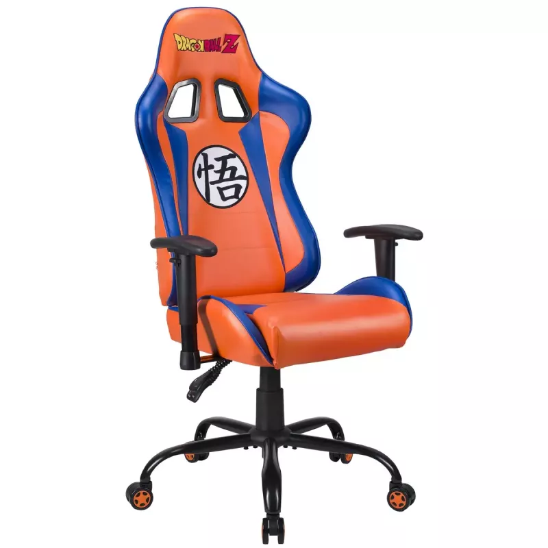 PC spēļu krēsls Subsonic DBZ polsterēts polsterēts sēdeklis pelēks oranžs 125 kg