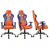 PC spēļu krēsls Subsonic DBZ polsterēts polsterēts sēdeklis pelēks oranžs 125 kg