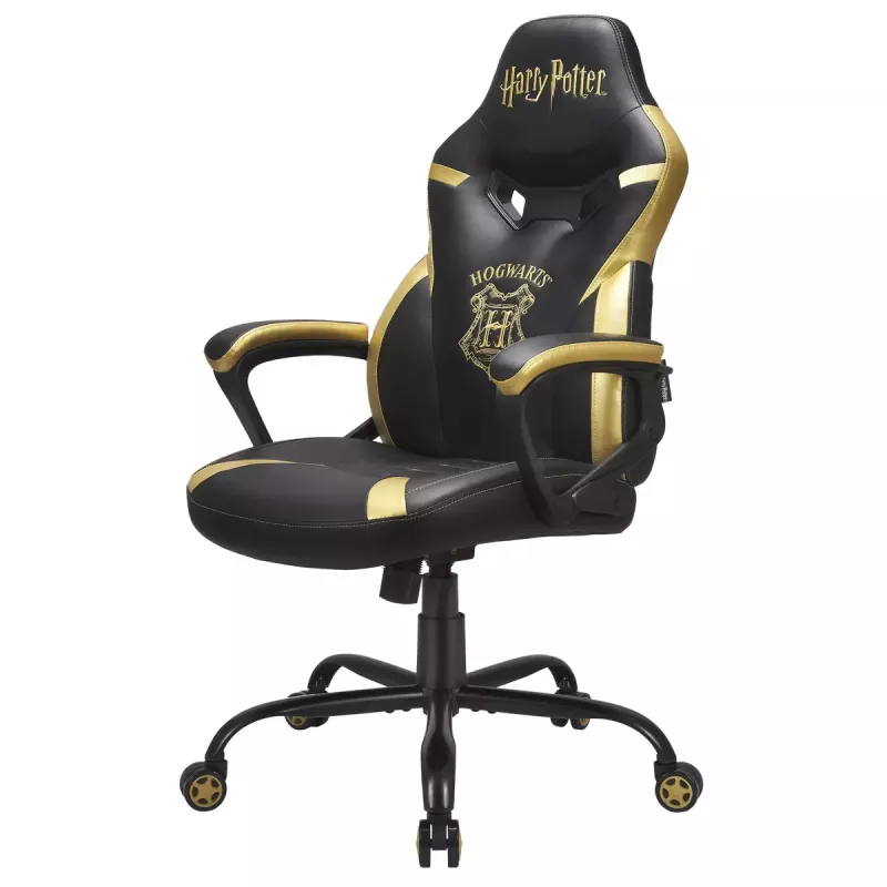 PC spēļu krēsls Subsonic Junior Hogwarts polsterēts sēdeklis melns dzeltens