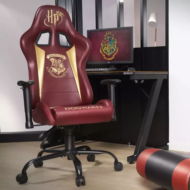 PC spēļu krēsls Subsonic Hogwarts, polsterēts sēdeklis, brūns, 125 kg
