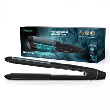 Revamp Progloss Hydro Shield X Shine iztaisnošanas gludeklis Warm Melns 3 m