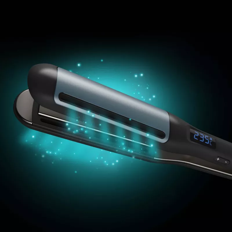 Revamp Progloss Hydro Shield X Shine iztaisnošanas gludeklis Warm Melns 3 m