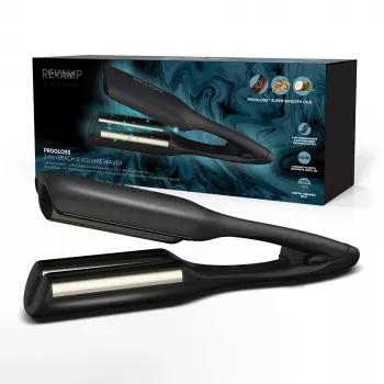 Revamp Progloss 2-in-1 Beach & Volume Waver lokšķēres Silts Melns 3 m