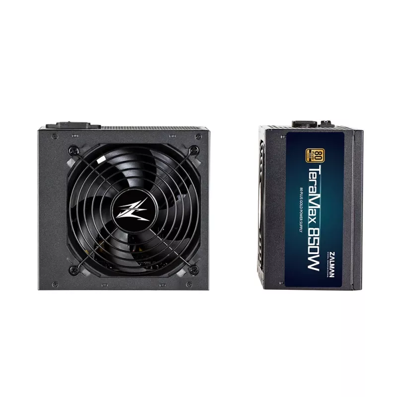Zalman ZM850-TMX TerraMax 80 PLUS GOLD barošanas bloks 850W/pilnībā modulārs 99.9% aktīvs JKK/viena barošanas bloks melns