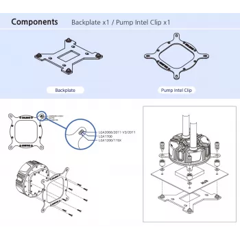 Montāžas komplekts Zalman ZM-1700MKB Intel LGA 1700 Melns