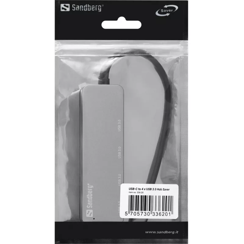 Sandberg USB-C uz 4 x USB 3.0 Hub SAVER
