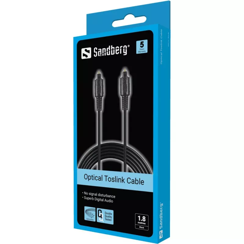 Optiskais kabelis Sandberg Optical Toslink-Toslink 1,8 m