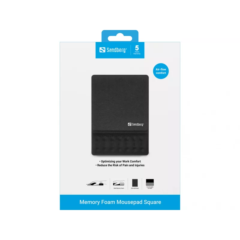 pelepad Sandberg Memory Foam pelepad Square