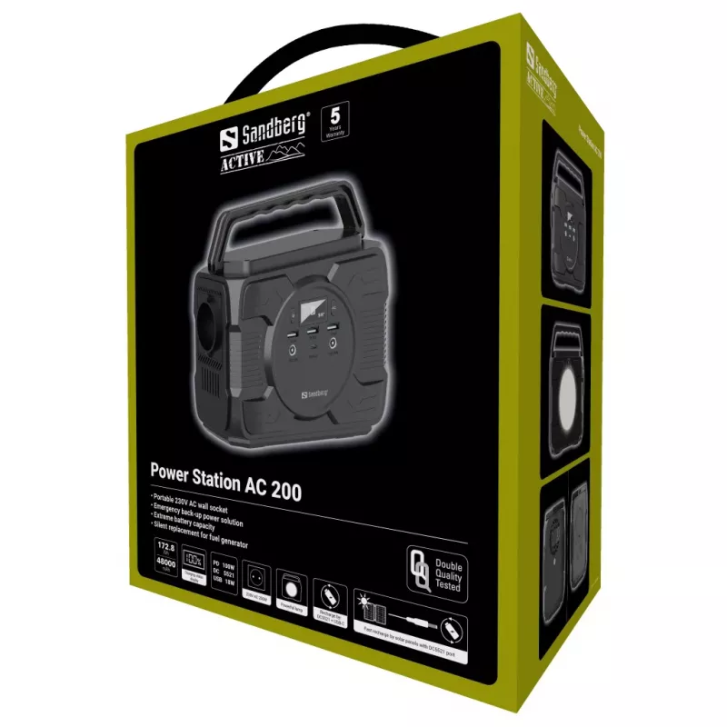 Portable baterija Sandberg Power Station AC 200, 48000 mAh