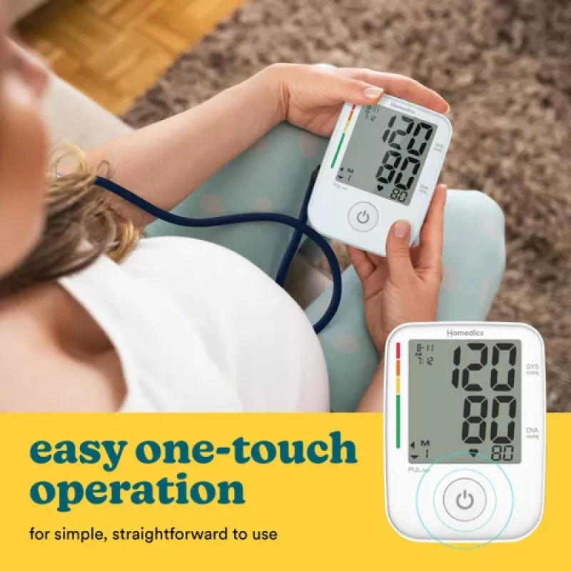 Automātiskais asinsspiediena mērītājs HoMedics BPA-P200-EU1 augšdelmam, balts