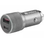 Sandberg automašīnas lādētājs 1xQC3.0+1xUSB-C 48W, Auto, Cigarešu pieslēgvieta, 12 V, Metālisks