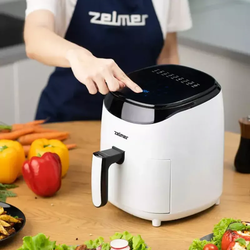 Zema tauku satura fritieris Zelmer ZAF3551W 3,5 L 1200 W melnā un baltā krāsā