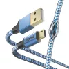 Hama Reflective USB kabelis USB 2.0 1,5 m USB A Micro-USB B zils