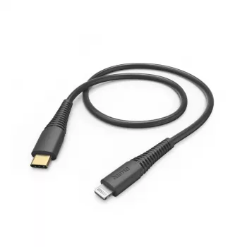 Lightning kabelis Hama 00201602 1,5 m melns USB C 3A