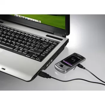 Hama 1,4 m USB kabelis, USB2.0-A uz Micro-USB B, melns