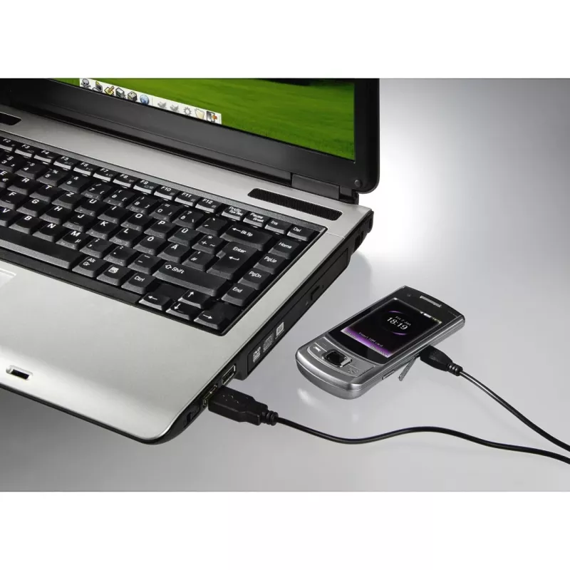 Hama 1,4 m USB kabelis, USB2.0-A uz Micro-USB B, melns