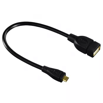 Hama 173892 USB kabelis USB 2.0 0,15 m Micro-USB B USB A Melns