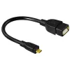 Hama 173892 USB kabelis USB 2.0 0,15 m Micro-USB B USB A Melns
