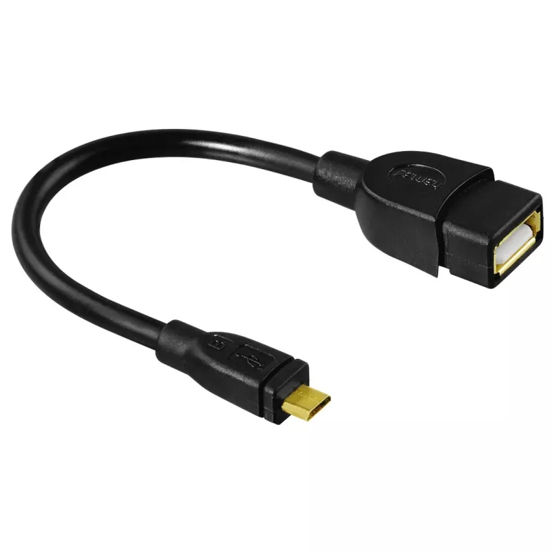 Hama 173892 USB kabelis USB 2.0 0,15 m Micro-USB B USB A Melns