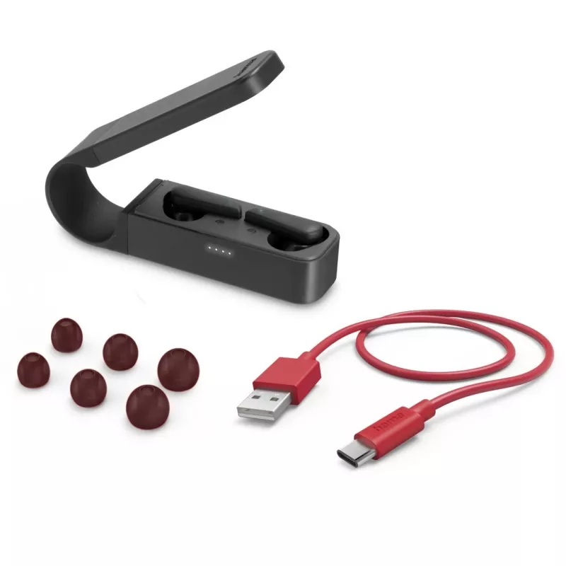 Hama Spirit Pocket austiņas True Wireless Stereo (TWS) Ievietojamas Zvani/Mūzika Bluetooth Melns