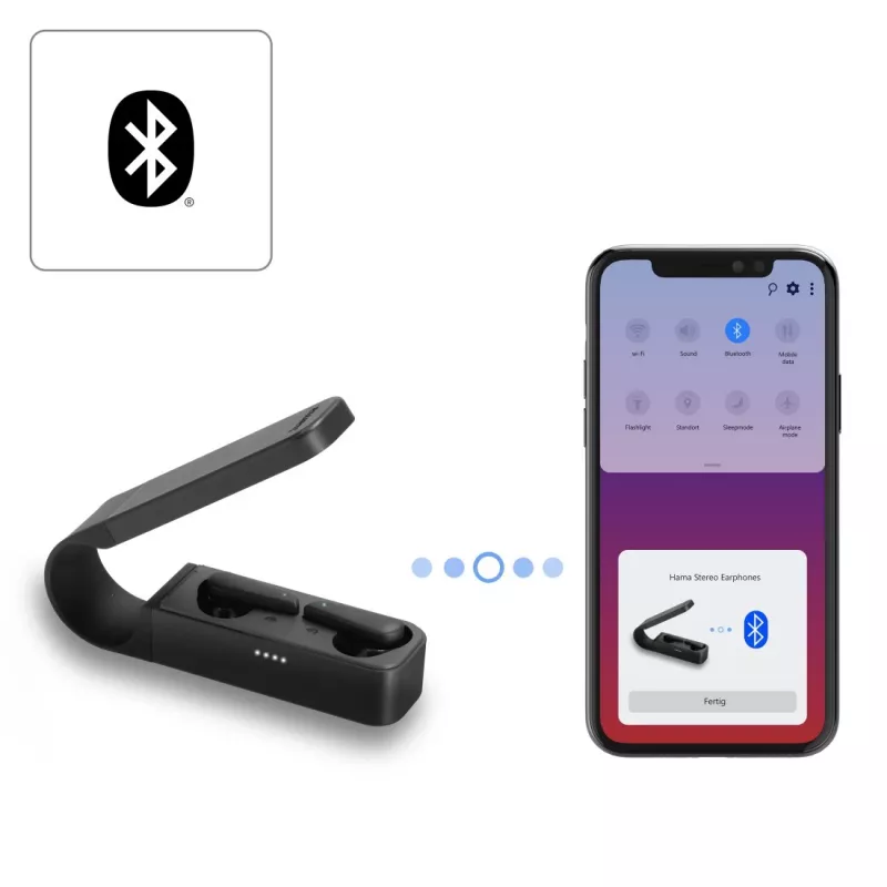 Hama Spirit Pocket austiņas True Wireless Stereo (TWS) Ievietojamas Zvani/Mūzika Bluetooth Melns