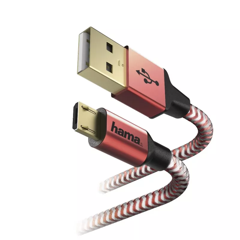 Hama 00178288 USB kabelis USB 2.0 1.5 m USB A Micro-USB B sarkans
