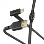 Hama Stand USB kabelis USB 2.0 1,5 m USB A Micro-USB B Melns