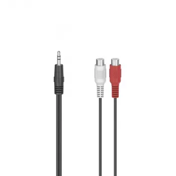 Hama 00205185 audio kabelis 0,1 m 2 x RCA 3,5 mm melns