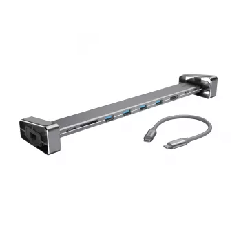 Hama 00200103 klēpjdatora dokstacija/porta replikators USB 3.2 Gen 1 (3.1 Gen 1) Type-C pelēks