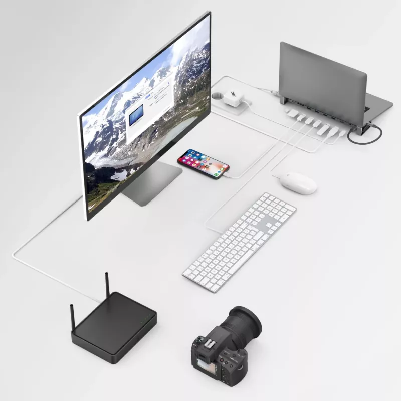 Hama 00200103 klēpjdatora dokstacija/porta replikators USB 3.2 Gen 1 (3.1 Gen 1) Type-C pelēks