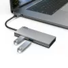 Hama 00200110 klēpjdatora dokstacija/portu replikators USB 3.2 Gen 1 (3.1 Gen 1) Type-C pelēks