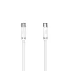Koaksiālais kabelis Hama 00205047 5 m balts Coaxial Connectors