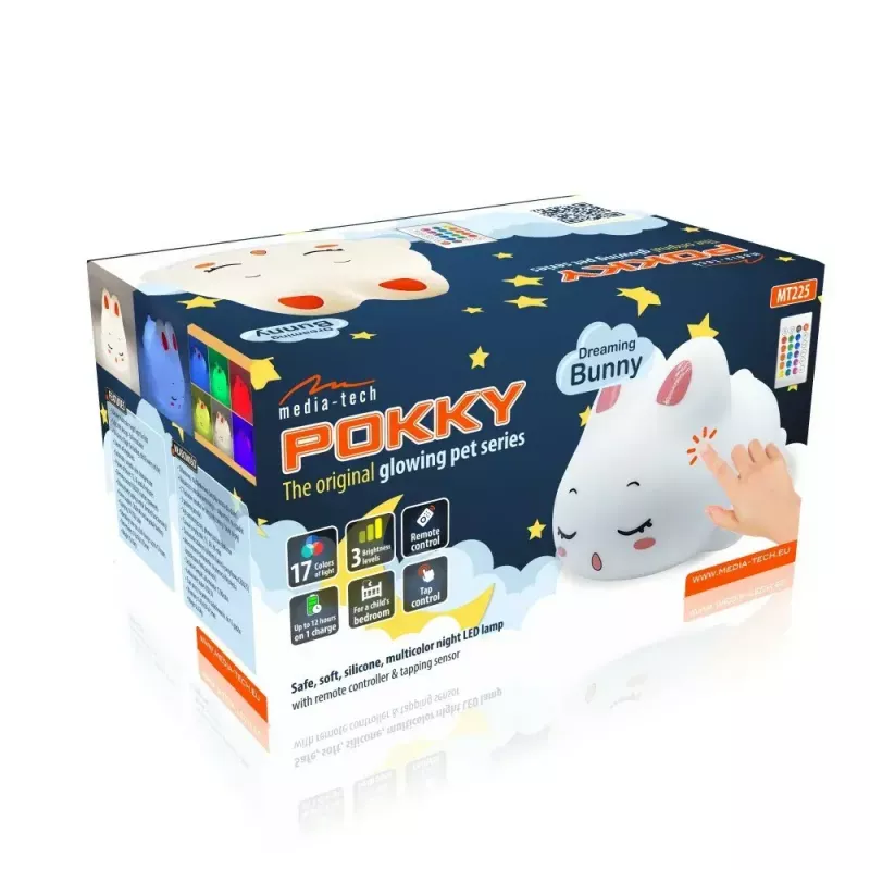 Virsausu austiņas MEDIA-TECH MT225 Pokky Dreaming Bunny — viegls, vadu dizains