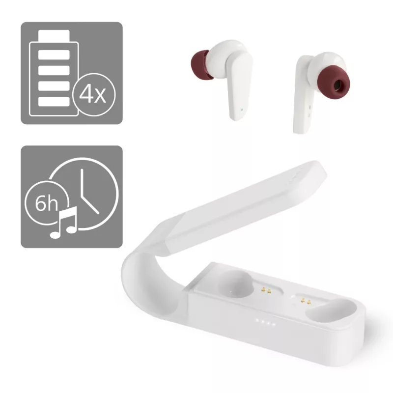 Hama Spirit Pocket austiņas True Wireless Stereo (TWS) ieliekamās Zvani/Mūzika Bluetooth balts