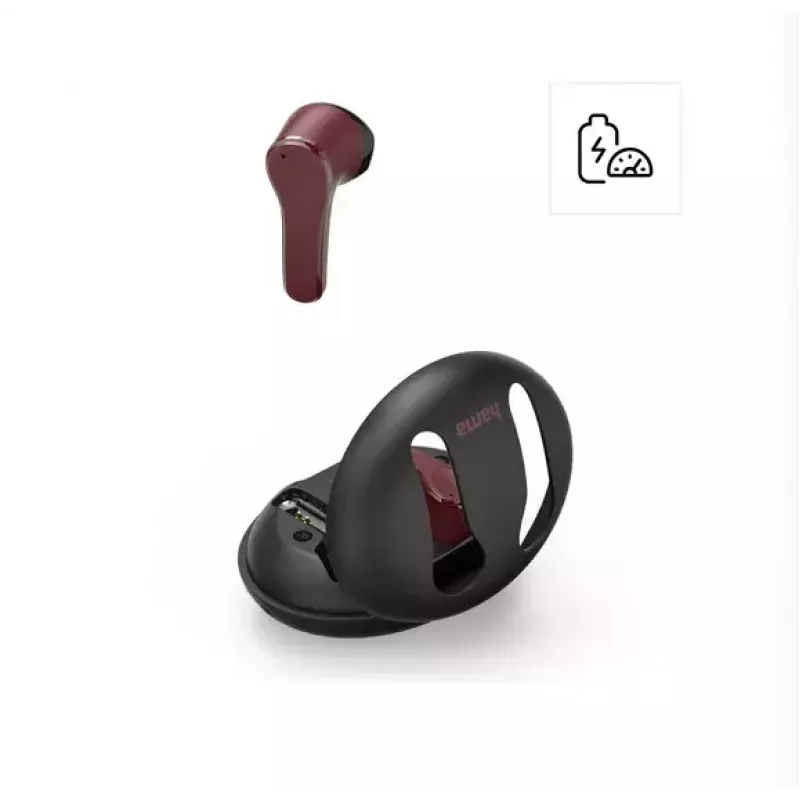 Hama Spirit Unchained austiņas True Wireless Stereo (TWS) Ievietojamo austiņu Mūzikai Bluetooth Melns, Sarkans