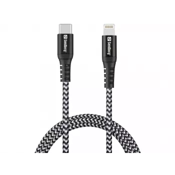 Sandberg Survivor USB-C PD>Lightning 1M kabelis 1m 28g