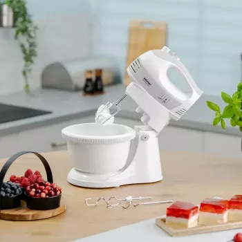 Rokas mikseris ZELMER ZHM2459S — 300 W, 5 ātrumu iestatījumi, nerūsējošā tērauda uzgaļi