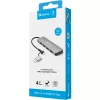 Sandberg USB-C/A uz 4xUSB 3.0 centrmezgls, alumīnija, 5000 Mbit/s