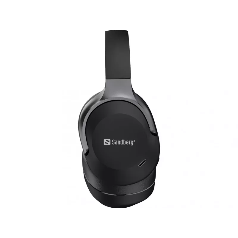Sandberg Wireless Travel Headset ANC+ENC, bezvadu, zvaniem/mūzikai, 228 g, austiņas, melnas
