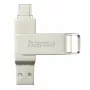 Hama C-Rotate Pro USB zibatmiņa 128 GB USB Type-A / USB Type-C 3.2 Gen 1 (3.1 Gen 1) Sudraba