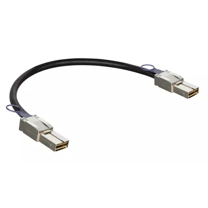 Tīkla kabelis D-Link CXP 120G, 0,5 m, CXP vīriešu–CXP vīriešu, melns