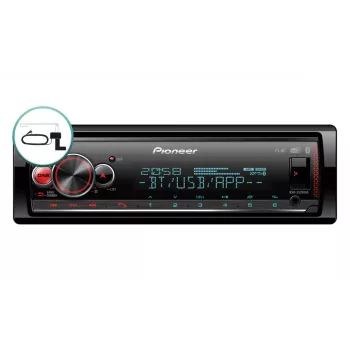 Auto mediju uztvērējs Pioneer MVH-S520DABAN 200W Bluetooth melns
