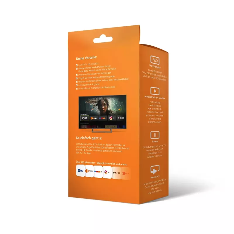HD+ Smart TV dongle HDMI 4K Ultra HD Android Melns 32GB